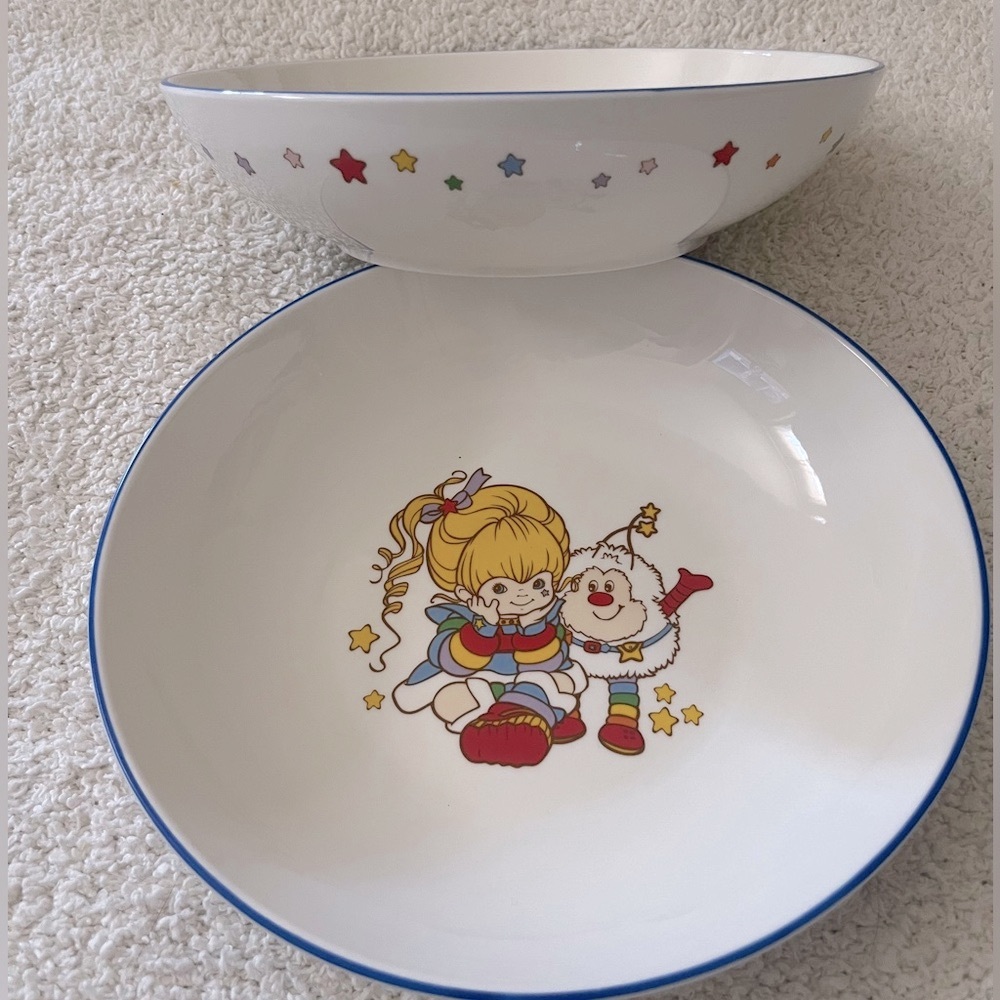 Rainbow Brite Ceramic Pasta Dishes.